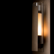 Picture of VERTICAL BAR FLUTED GLASS SMALL OUTDOOR SCONCE