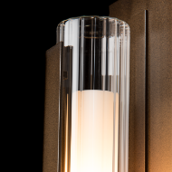 Picture of VERTICAL BAR FLUTED GLASS SMALL OUTDOOR SCONCE