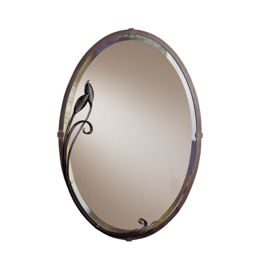 Picture of BEVELED OVAL MIRROR WITH LEAF