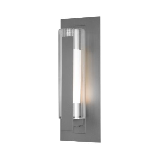 Picture of VERTICAL BAR FLUTED GLASS MEDIUM OUTDOOR SCONCE