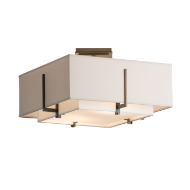 Picture of EXOS SQUARE SMALL DOUBLE SHADE SEMI-FLUSH