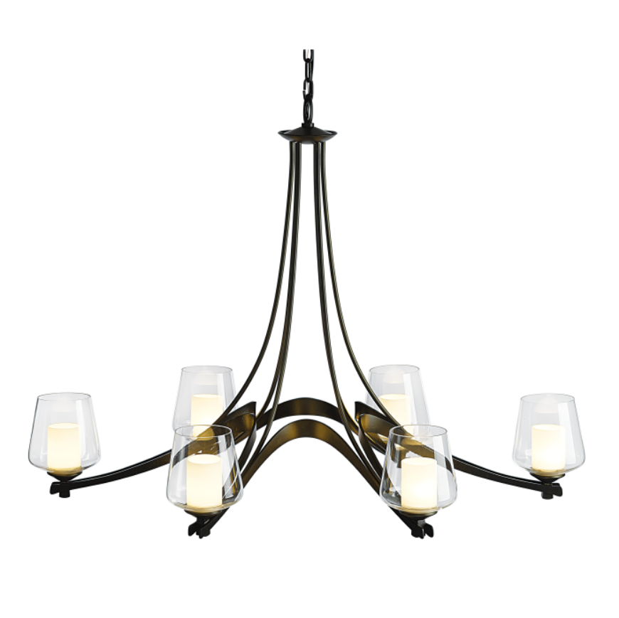 Picture of OVAL RIBBON 6 ARM CHANDELIER