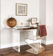 Picture of LEATHER WRAP SLAB DESK