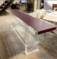 Picture of LEATHER WRAP CONSOLE TABLE