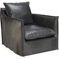 Picture of LEATHER SLIPCOVERED SWIVEL CHAIR     