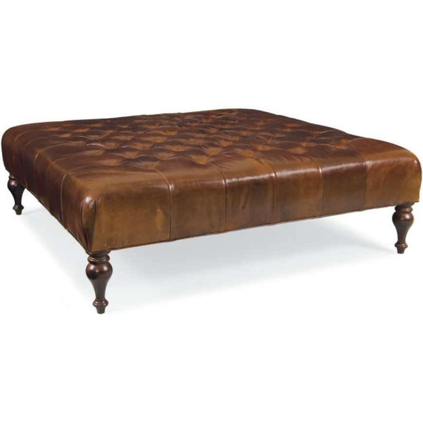 Picture of LEATHER COCKTAIL OTTOMAN      