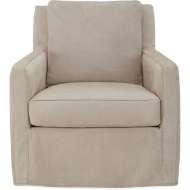 Picture of LEATHER SLIPCOVERED SWIVEL CHAIR     