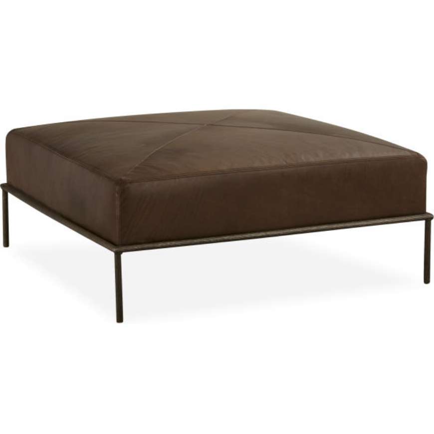 Picture of LEATHER COCKTAIL OTTOMAN      