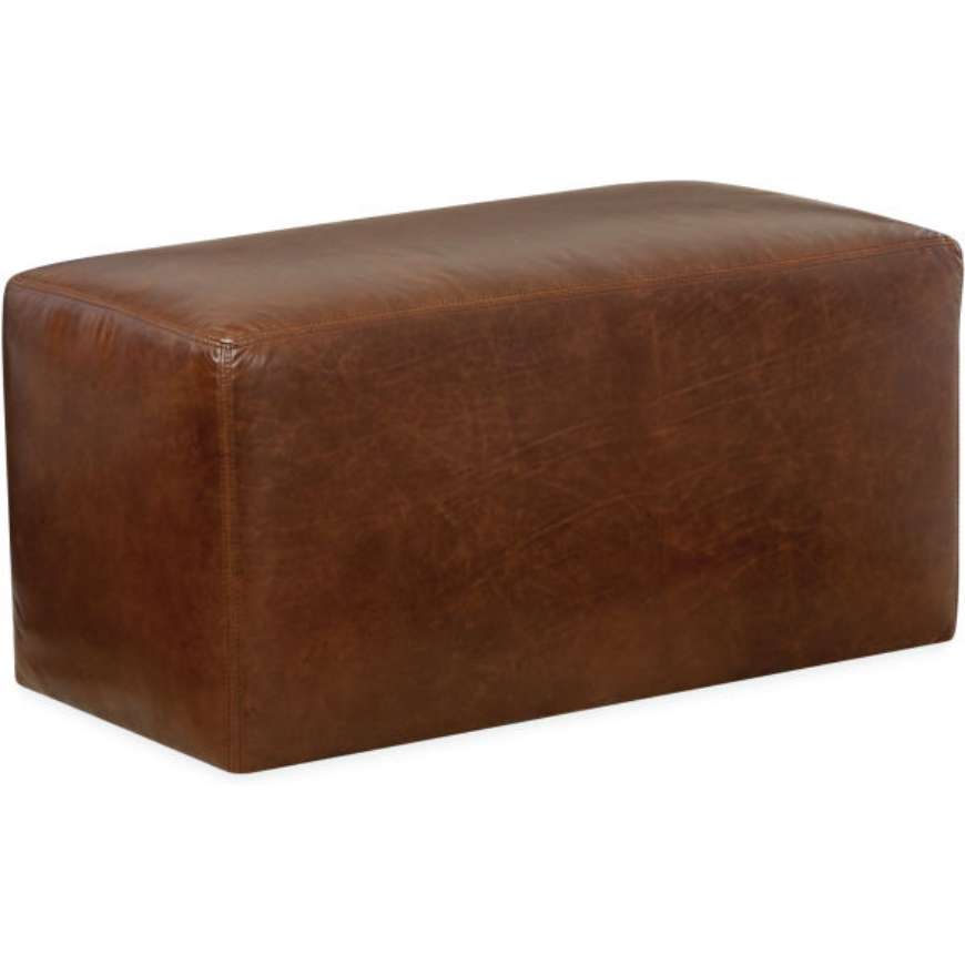 Picture of LEATHER COCKTAIL OTTOMAN      