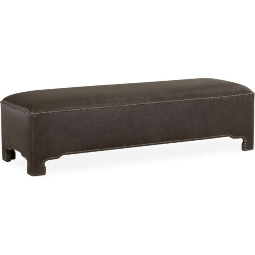 Picture of LEATHER COCKTAIL OTTOMAN      