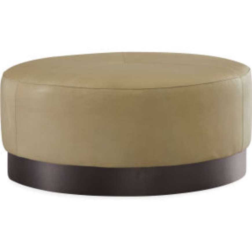 Picture of LEATHER COCKTAIL OTTOMAN      