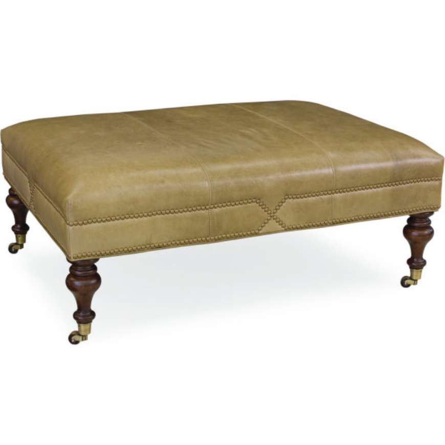 Picture of LEATHER COCKTAIL OTTOMAN      