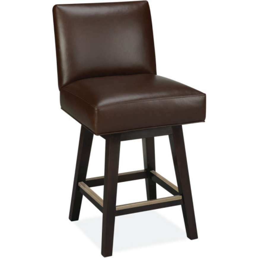 Picture of LEATHER SWIVEL COUNTER STOOL     