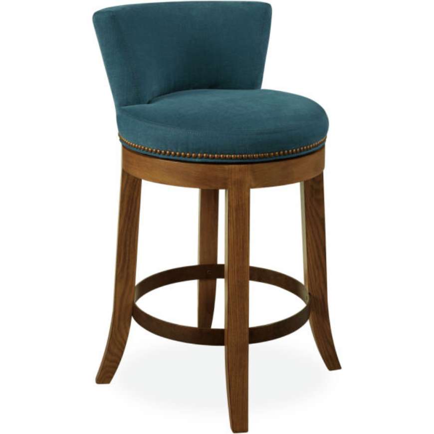 Picture of LEATHER SWIVEL COUNTER STOOL     