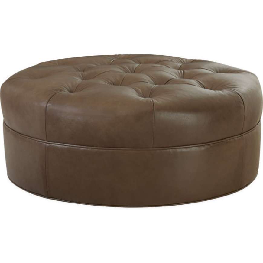 Picture of LEATHER COCKTAIL OTTOMAN      