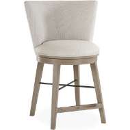 Picture of LEATHER SWIVEL COUNTER STOOL     