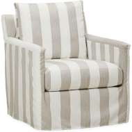 Picture of SEASIDE OUTDOOR SLIPCOVERED SWIVEL CHAIR    