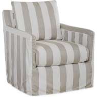 Picture of SEASIDE OUTDOOR SLIPCOVERED SWIVEL CHAIR    