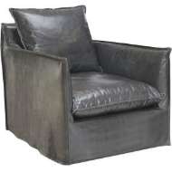 Picture of LEATHER SLIPCOVERED CHAIR      