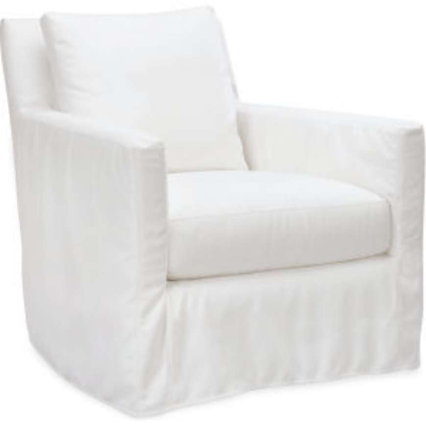 Picture of NANDINA OUTDOOR SLIPCOVERED SWIVEL CHAIR    