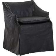 Picture of LEATHER SLIPCOVERED LOW BACK CAMPAIGN CHAIR   