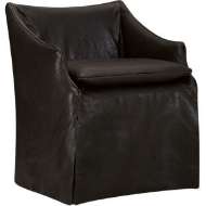 Picture of LEATHER SLIPCOVERED LOW BACK CAMPAIGN CHAIR   