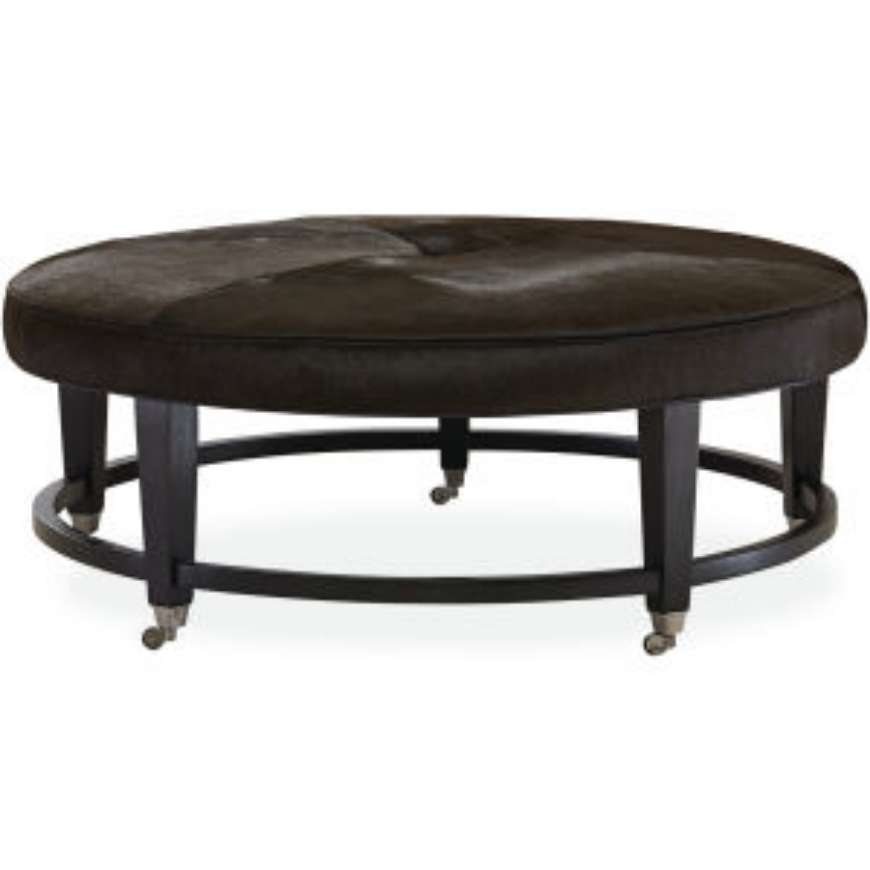 Picture of LEATHER COCKTAIL OTTOMAN      