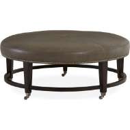 Picture of LEATHER COCKTAIL OTTOMAN      