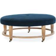 Picture of LEATHER COCKTAIL OTTOMAN      