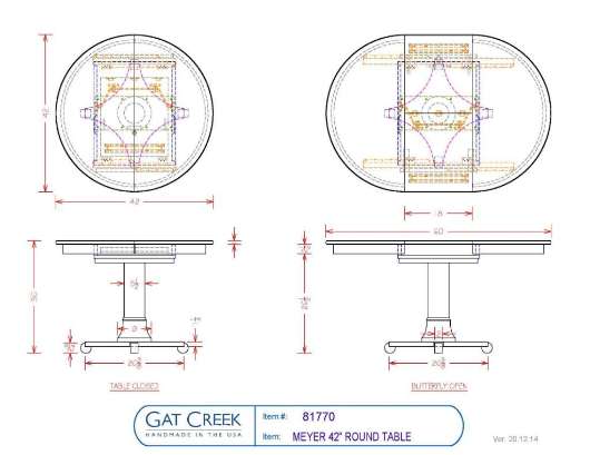 Picture of MEYER ROUND PEDESTAL TABLE