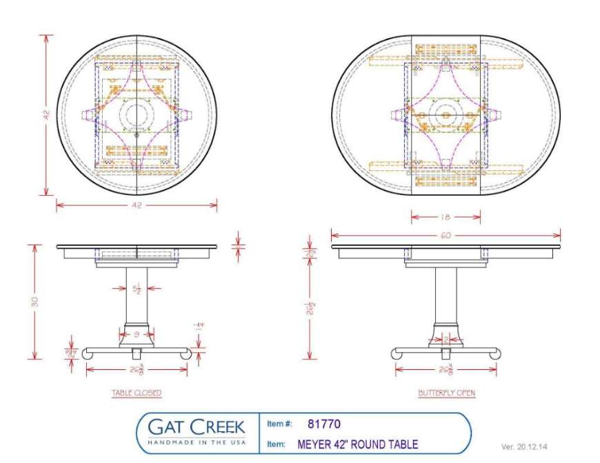 Picture of MEYER ROUND PEDESTAL TABLE