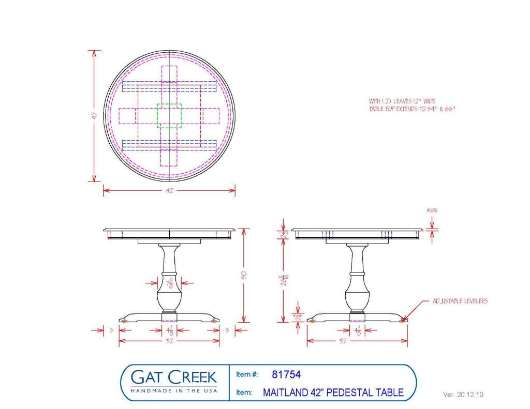 Picture of MAITLAND PEDESTAL TABLE