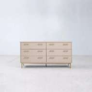 Picture of MUNRO 6-DRAWER LEATHER DRESSER