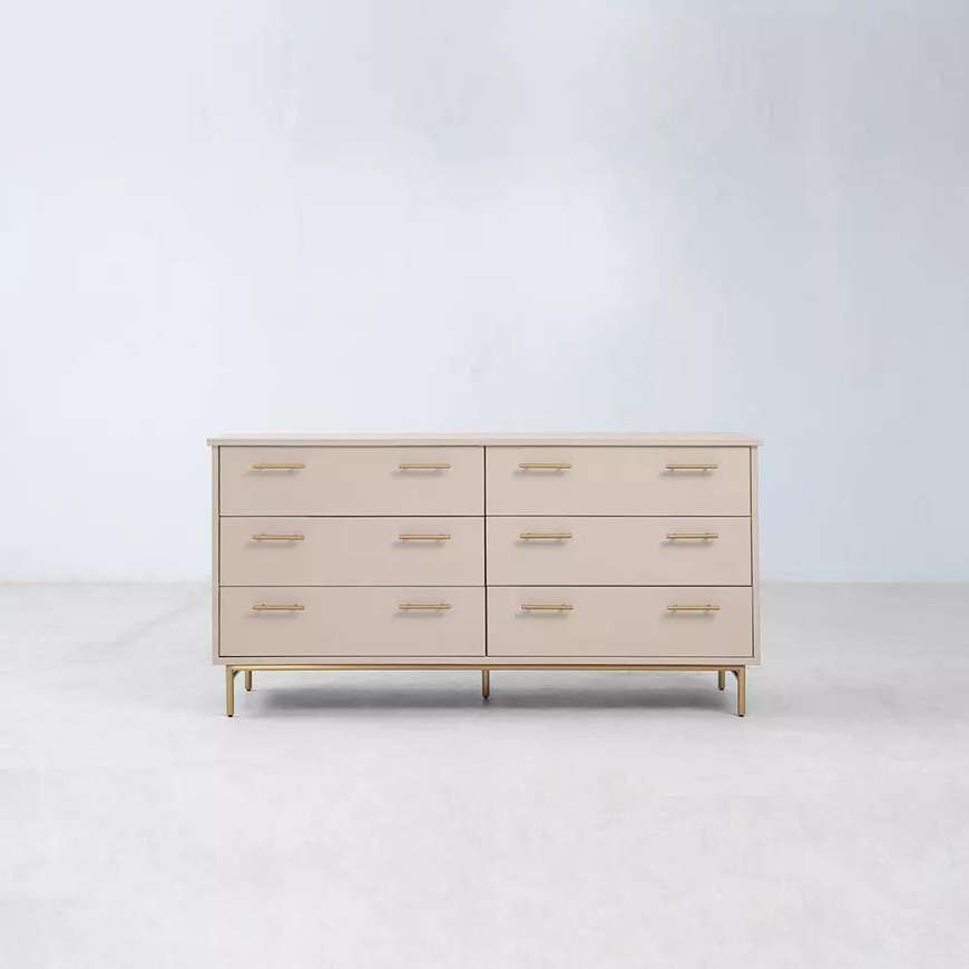 Picture of MUNRO 6-DRAWER LEATHER DRESSER