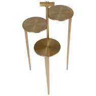 Picture of TRI-DOT ▪DRINK TABLE●BRUSHED BRASS FINISH