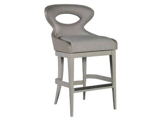 Picture of ZEITGEIST LINEN UPHOLSTERED SWIVEL BARSTOOL