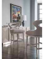 Picture of ZEITGEIST LINEN UPHOLSTERED SWIVEL BARSTOOL