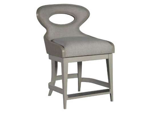 Picture of ZEITGEIST LINEN UPHOLSTERED SWIVEL COUNTER STOOL