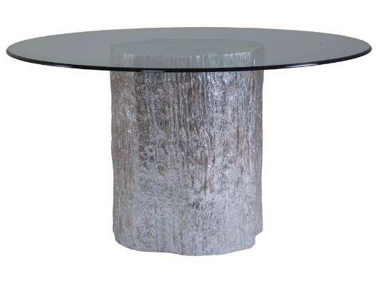 Picture of TRUNK SEGMENT ROUND DINING TABLE WITH GLASS TOP