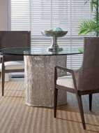 Picture of TRUNK SEGMENT ROUND DINING TABLE WITH GLASS TOP