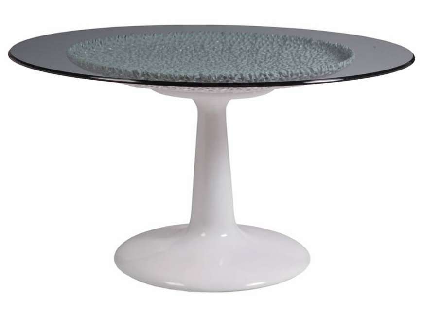 Picture of SEASCAPE WHITE DINING TABLE WITH GLASS TOP