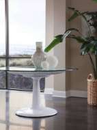 Picture of SEASCAPE WHITE DINING TABLE WITH GLASS TOP