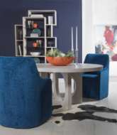 Picture of MISTY GRAY APOSTROPHE ROUND DINING TABLE