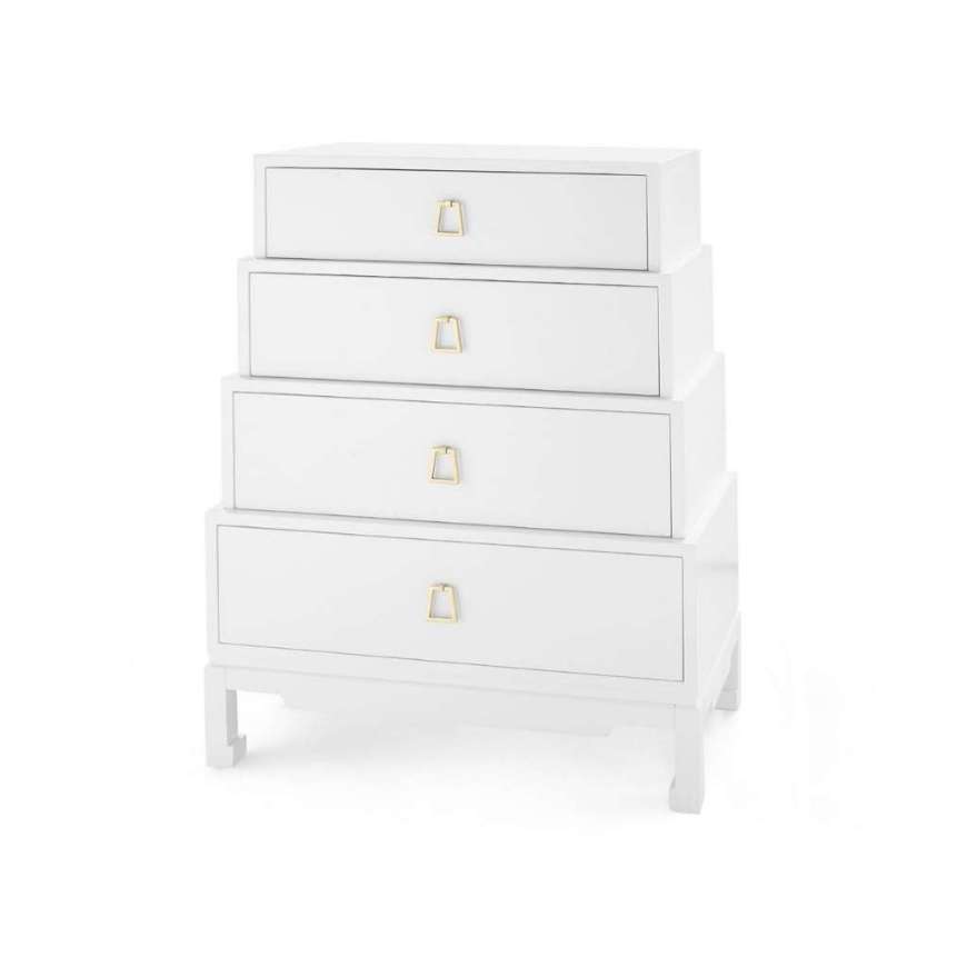 Picture of JASMINE TALL 4-DRAWER, CHIFFON WHITE