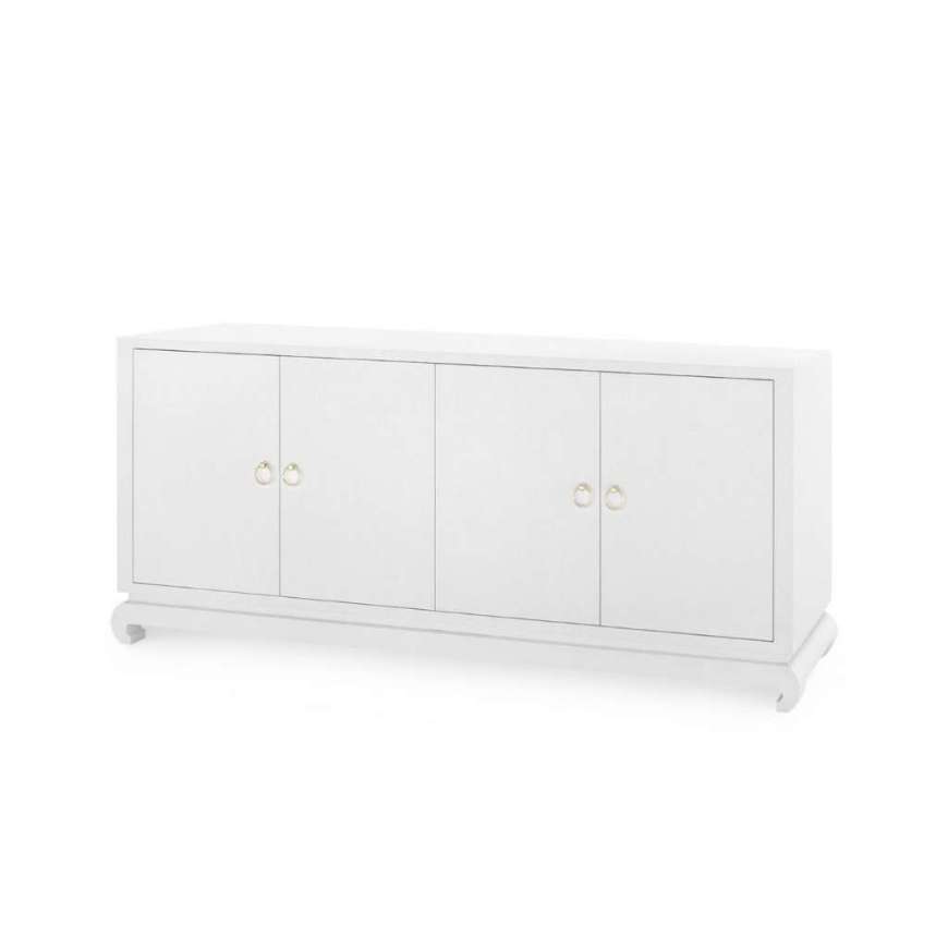 Picture of MEREDITH EXTRA LARGE 4-DOOR CABINET, CHIFFON WHITE