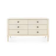 Picture of MORRIS EXTRA LARGE 6-DRAWER, BLANCHED OAK AND CHAMPAGNE