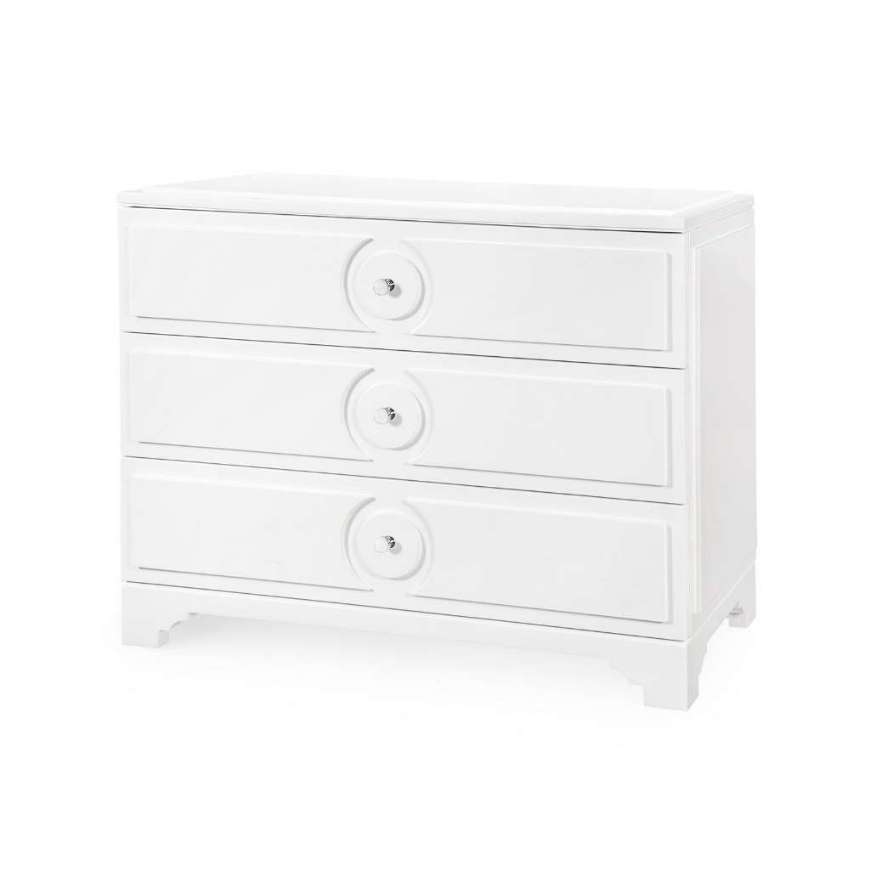 Picture of SAVOY MEDIUM 3-DRAWER, WHITE PEARL