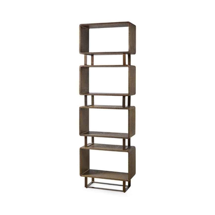 Picture of VERRA ETAGERE, ANTIQUE BRASS AND DARK BRONZE