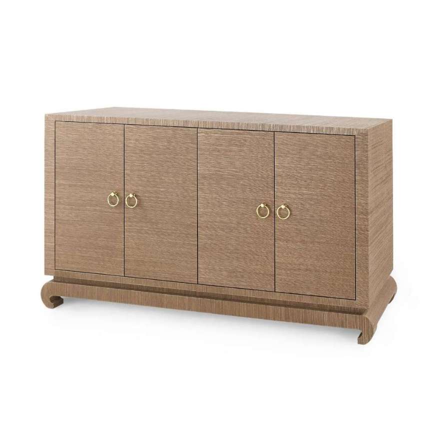 Picture of MEREDITH 4-DOOR CABINET, FLAX BROWN