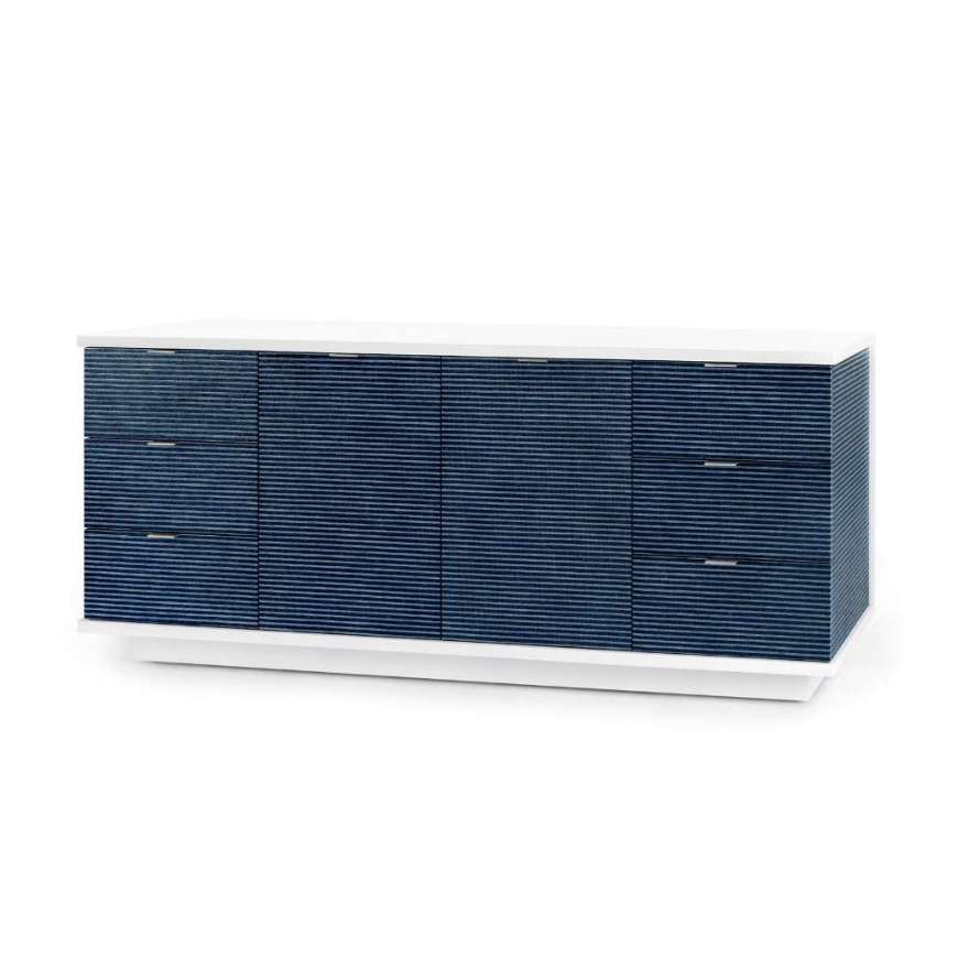 Picture of COSMOPOLITAN AV CABINET/BUFFET, NAVY BLUE PENCIL STRIPE